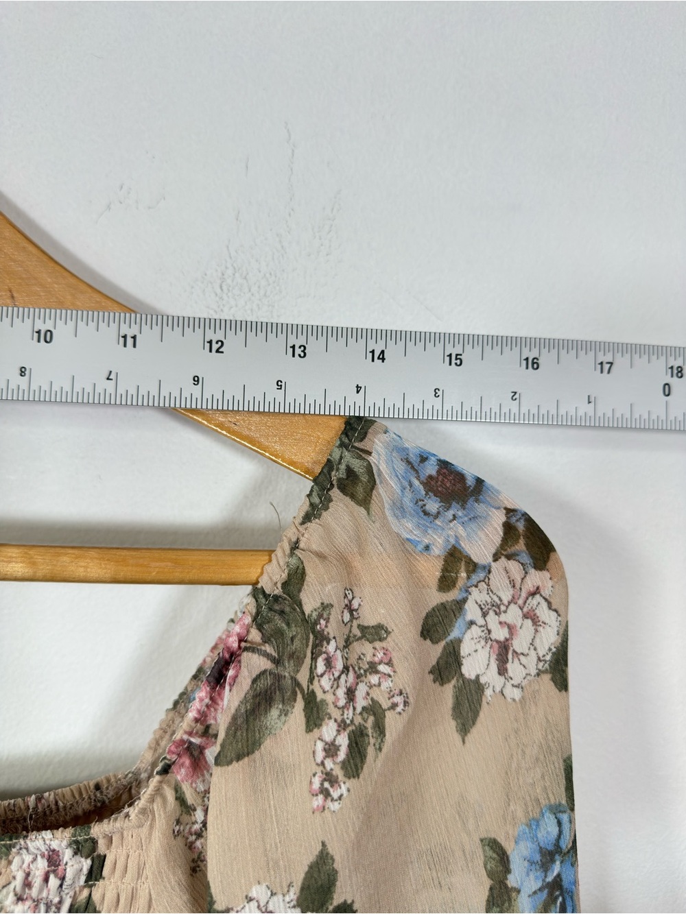 Madden NYC Floral Smocked Tiered Midi Dress Women's Size L - Picture 6 of 12